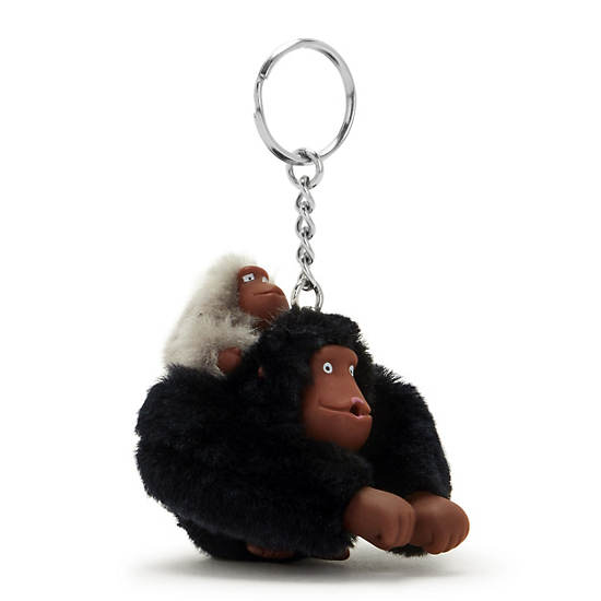 Kipling Mom And Baby Mode Sven Monkey Keychain Accessoires Zwart | België 1271QM